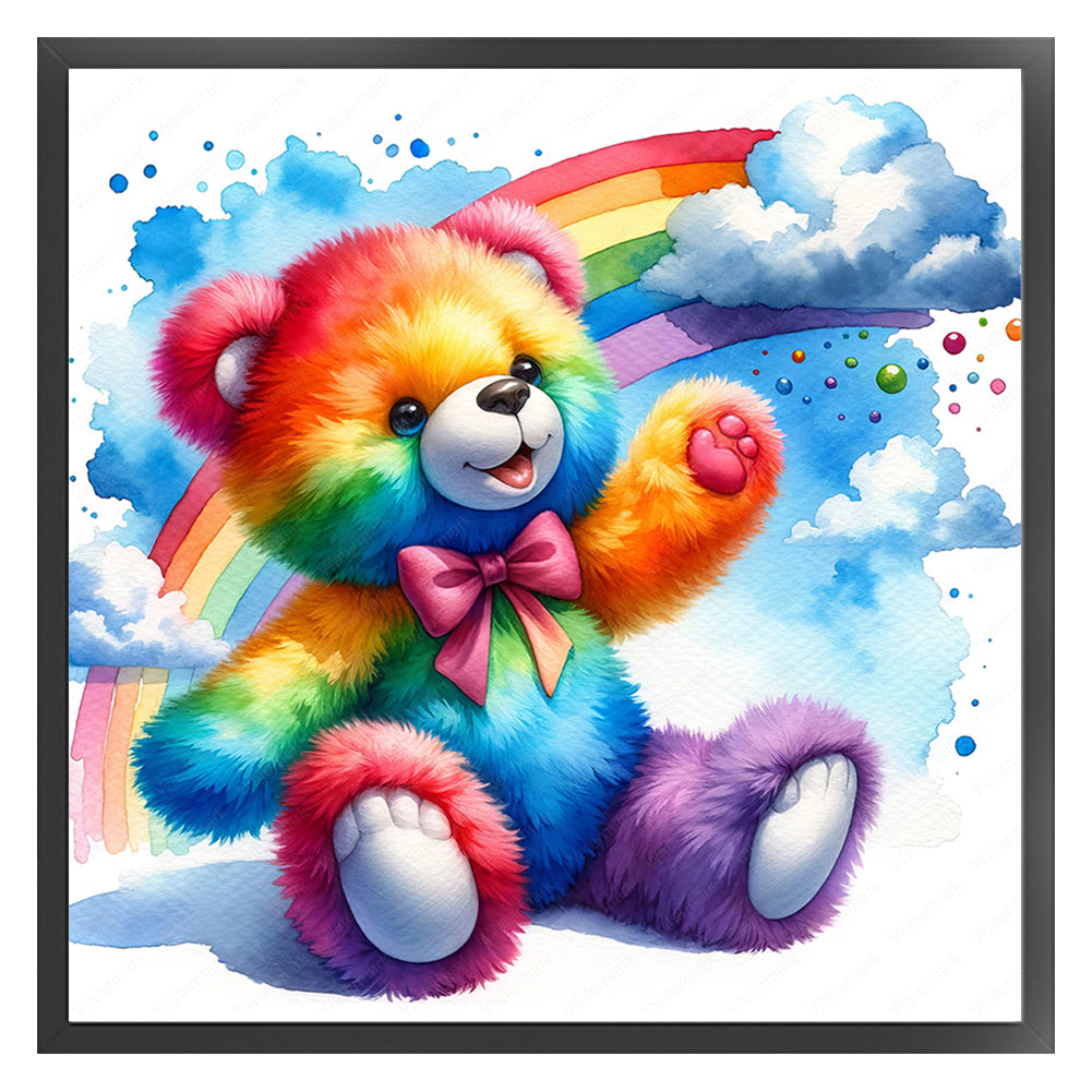 Colorful Bear - 11CT Stamped Cross Stitch 40*40CM