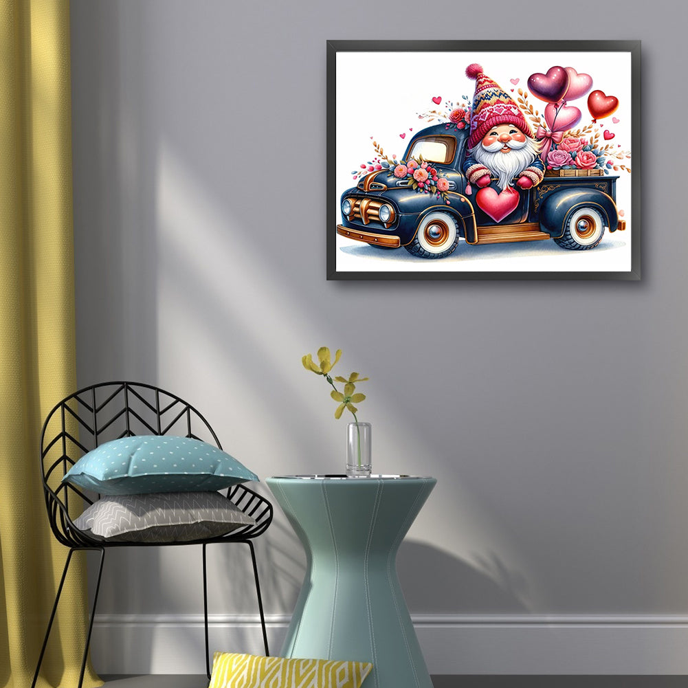 Goblin On The Truck - 11CT Stamped Cross Stitch 50*40CM