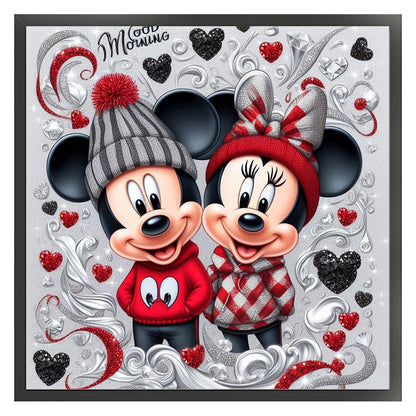 Mickey And Minnie - 11CT Stamped Cross Stitch 40*40CM