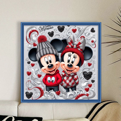 Mickey And Minnie - 11CT Stamped Cross Stitch 40*40CM