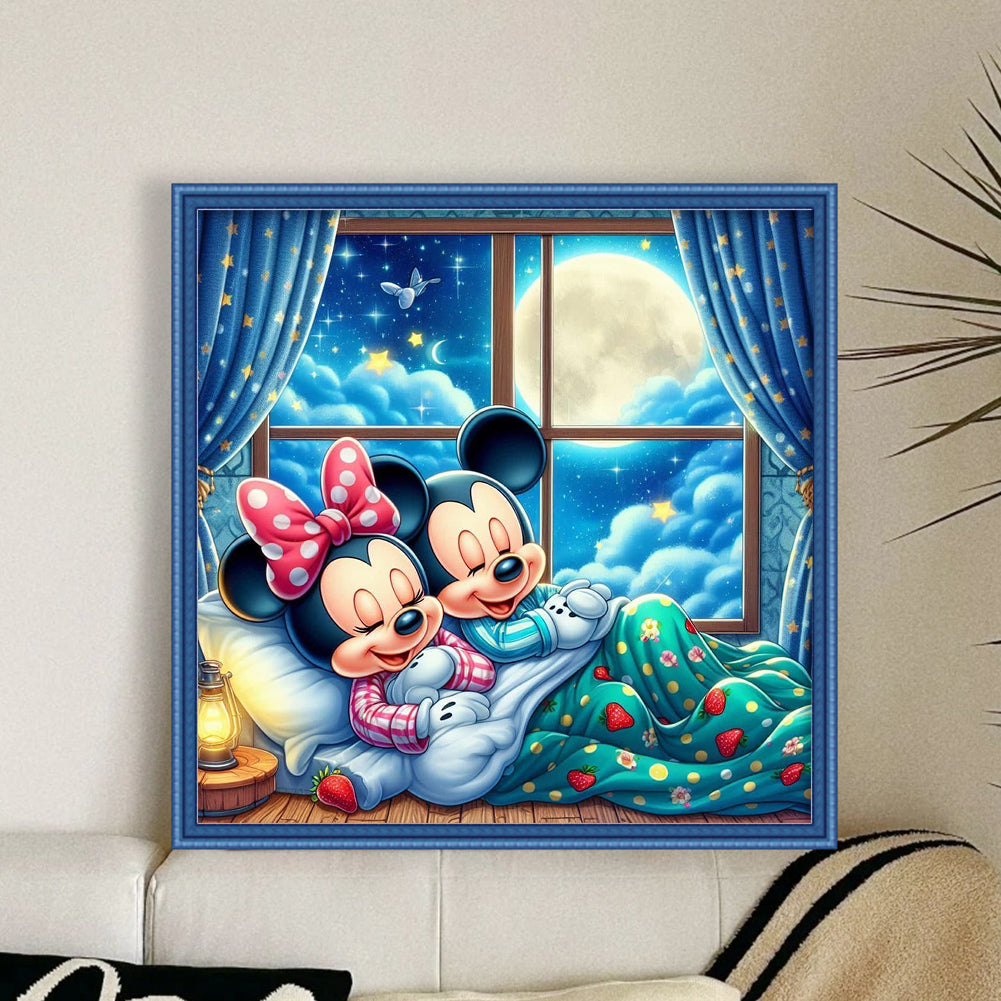 Mickey And Minnie - 11CT Stamped Cross Stitch 40*40CM