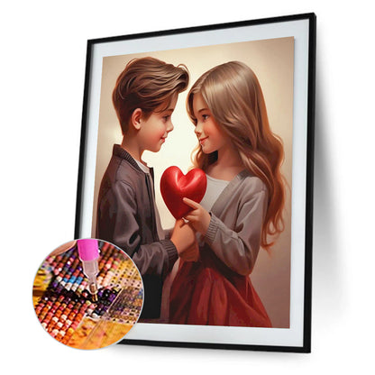 Valentine'S Day Kids - Full Round Drill Diamond Painting 30*40CM