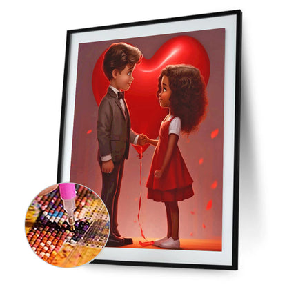 Valentine'S Day Kids - Full Round Drill Diamond Painting 30*40CM