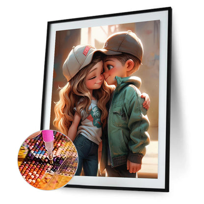 Valentine'S Day Kids - Full Round Drill Diamond Painting 30*40CM