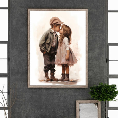 Valentine'S Day Kids - Full Round Drill Diamond Painting 30*40CM