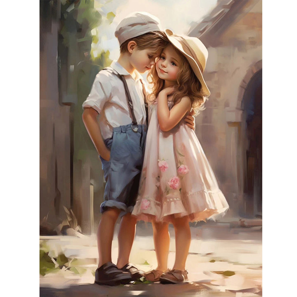 Valentine'S Day Kids - Full Round Drill Diamond Painting 30*40CM