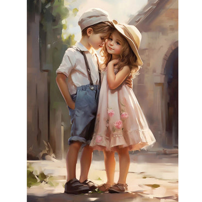 Valentine'S Day Kids - Full Round Drill Diamond Painting 30*40CM