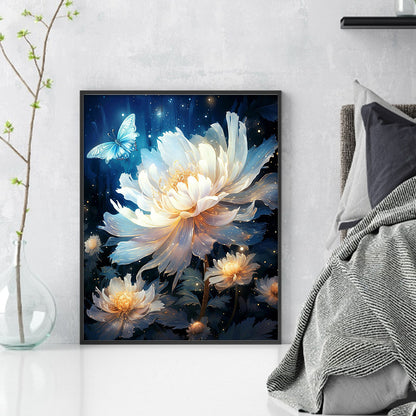 Glowing Chrysanthemum - 11CT Stamped Cross Stitch 40*50CM