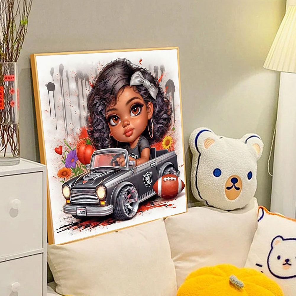 Cartoon Black Man - Full Round Drill Diamond Painting 40*40CM