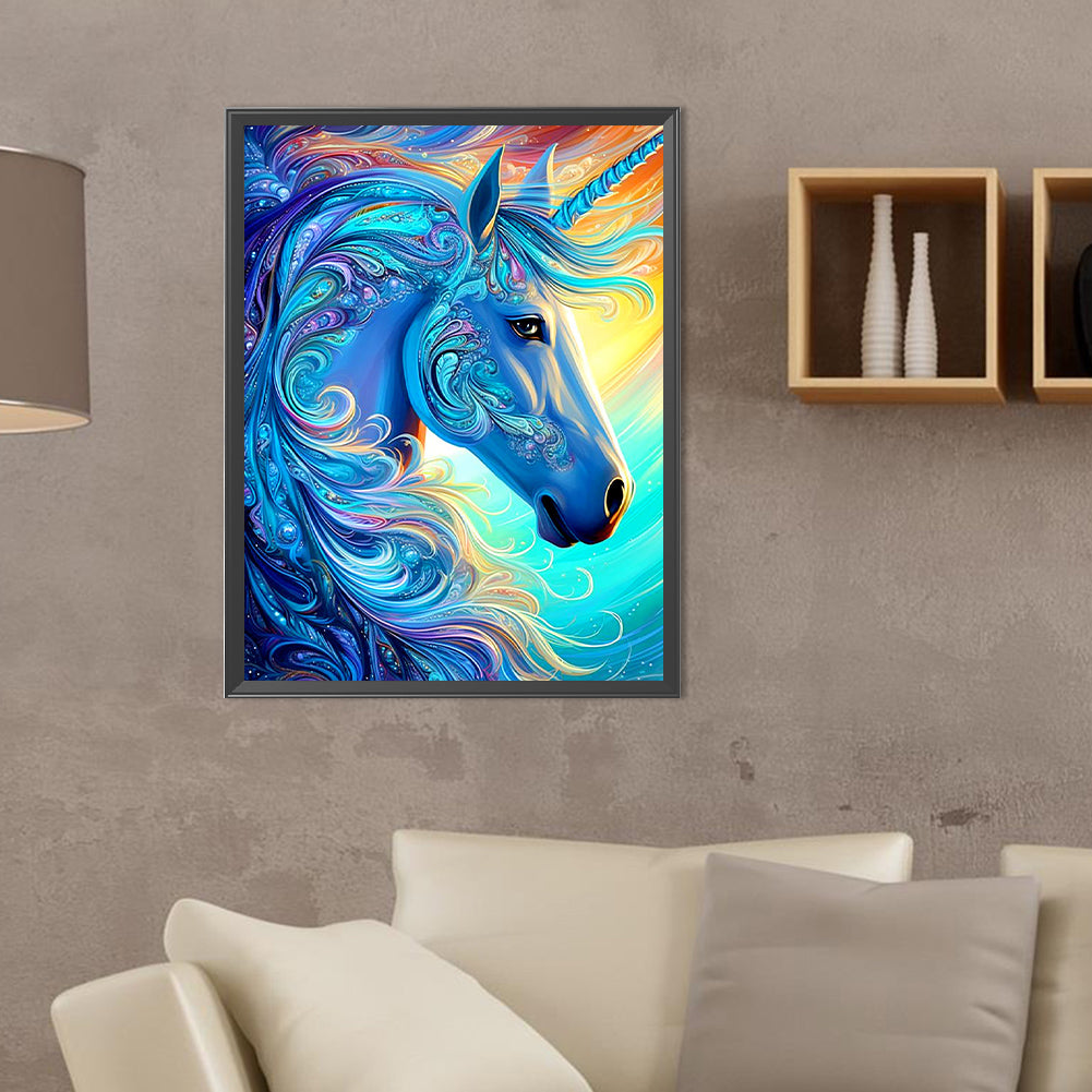 Ambilight Unicorn - Full Round Drill Diamond Painting 30*40CM