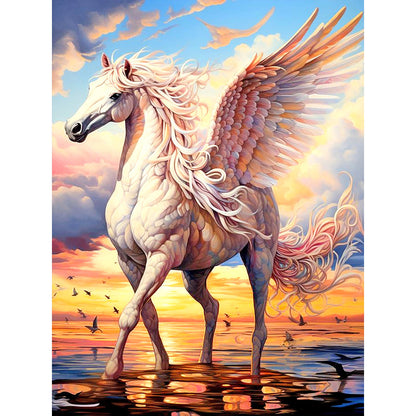 Pegasus On The Sea - Full Round Drill Diamond Painting 30*40CM