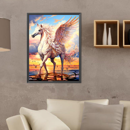 Pegasus On The Sea - Full Round Drill Diamond Painting 30*40CM
