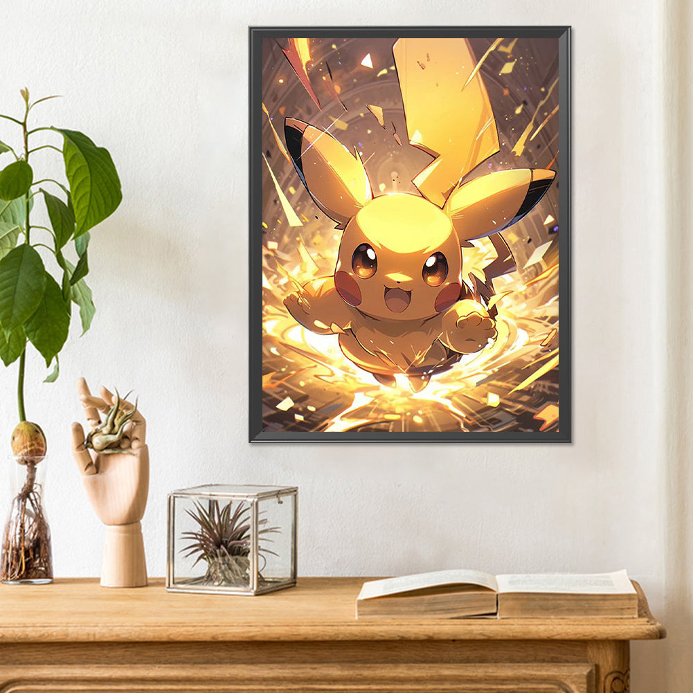 Running Pikachu - Full Round Drill Diamond Painting 30*40CM