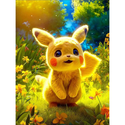 Pikachu In The Sun - Full Round Drill Diamond Painting 30*40CM