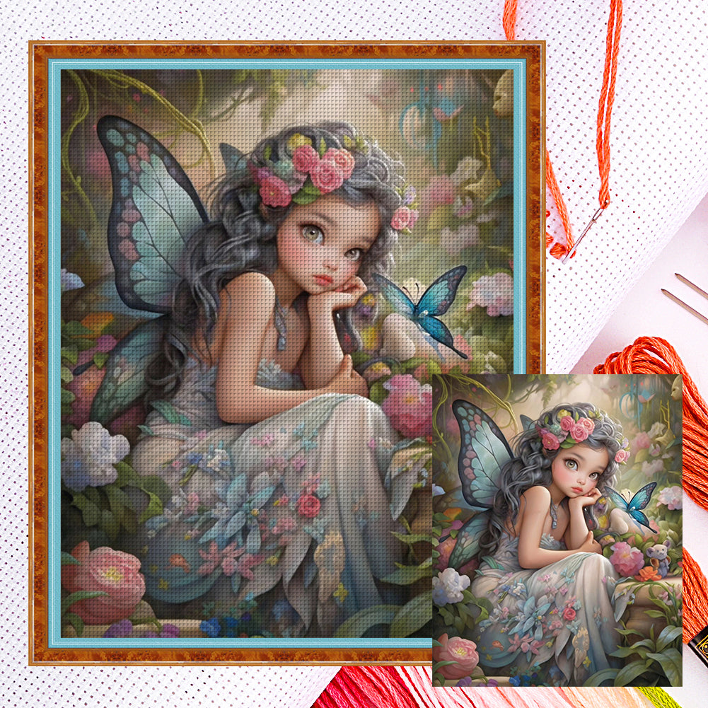 Elf Girl - 11CT Counted Cross Stitch 40*50CM