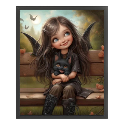 Elf Girl - 11CT Stamped Cross Stitch 40*50CM