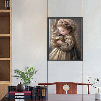 Sweet Girl - Full Round Drill Diamond Painting 40*50CM
