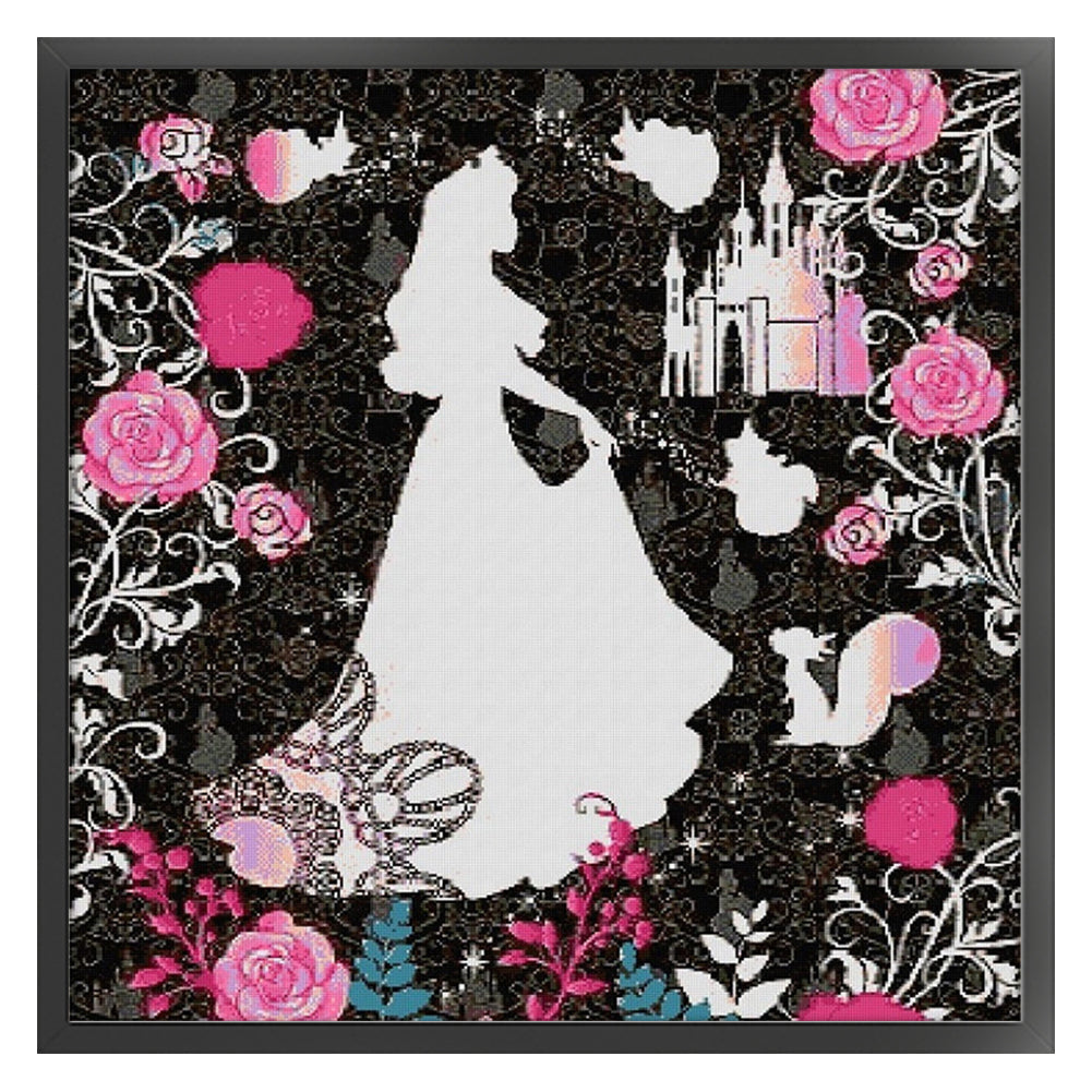 Silhouette-Princess Aurora - 11CT Stamped Cross Stitch 40*40CM