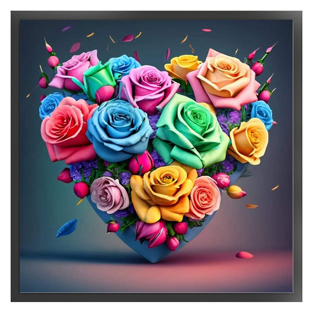 Love Rose - 11CT Stamped Cross Stitch 40*40CM