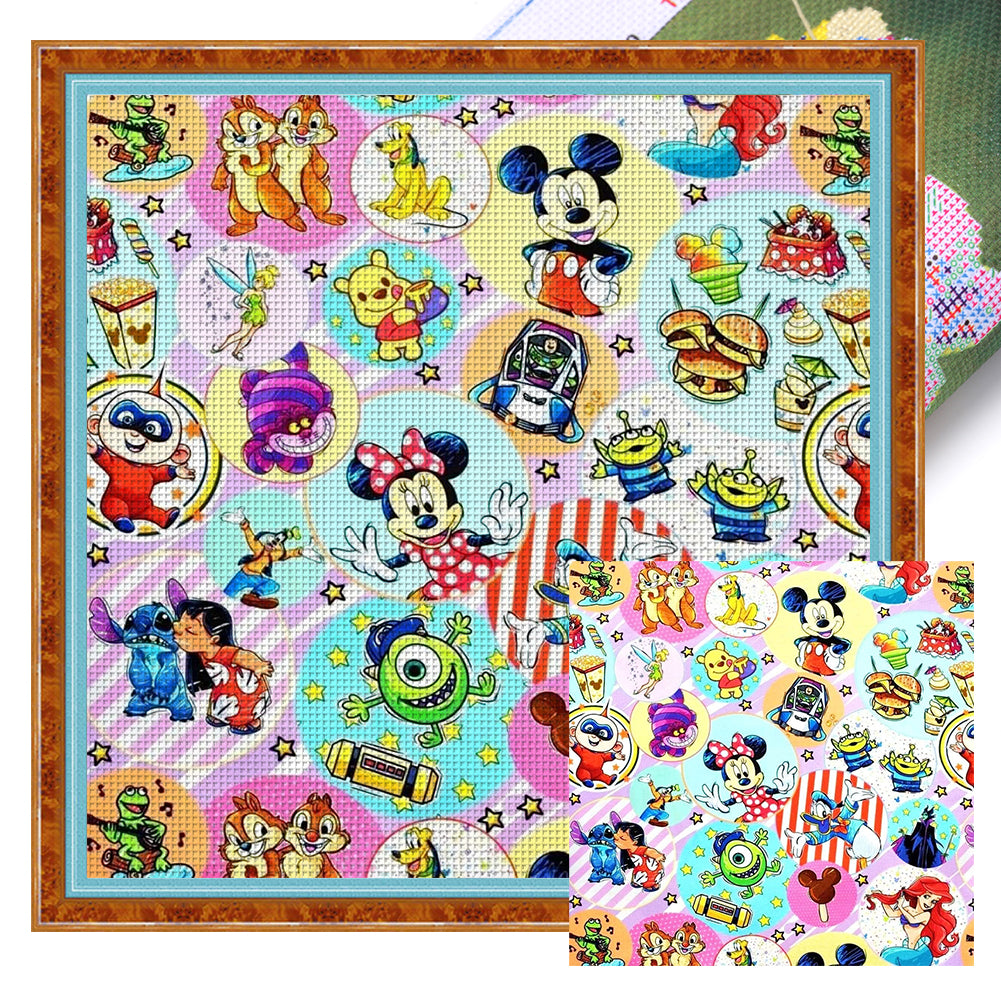 Disney Characters - 11CT Stamped Cross Stitch 50*50CM