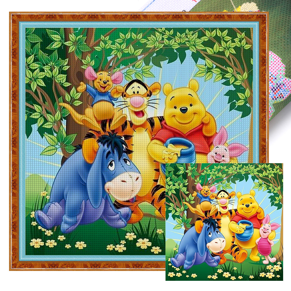 Winnie The Pooh - 11CT Stamped Cross Stitch 40*40CM