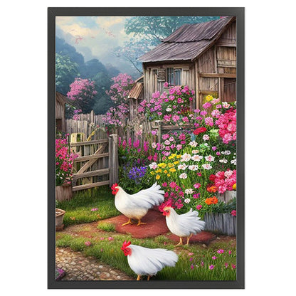 Farm Chicken Coop - 11CT Stamped Cross Stitch 40*60CM