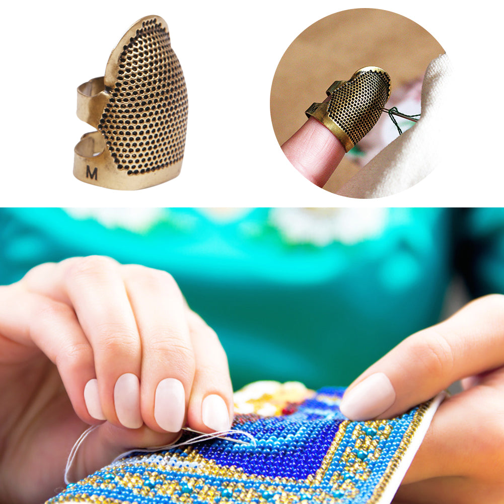 Thimble Finger Sleeve Embroidery Finger Tips Cross Stitch Sewing Craft (M)