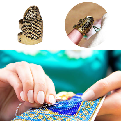 Thimble Finger Sleeve Embroidery Finger Tips Cross Stitch Sewing Craft (S)