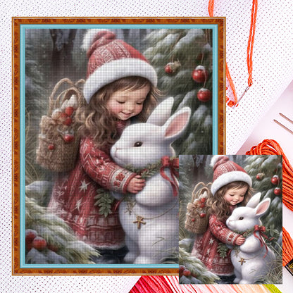 Cute Girl - 11CT Counted Cross Stitch 40*50CM