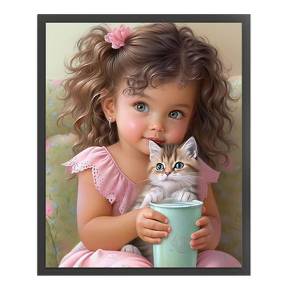 Cute Girl - 11CT Counted Cross Stitch 40*50CM