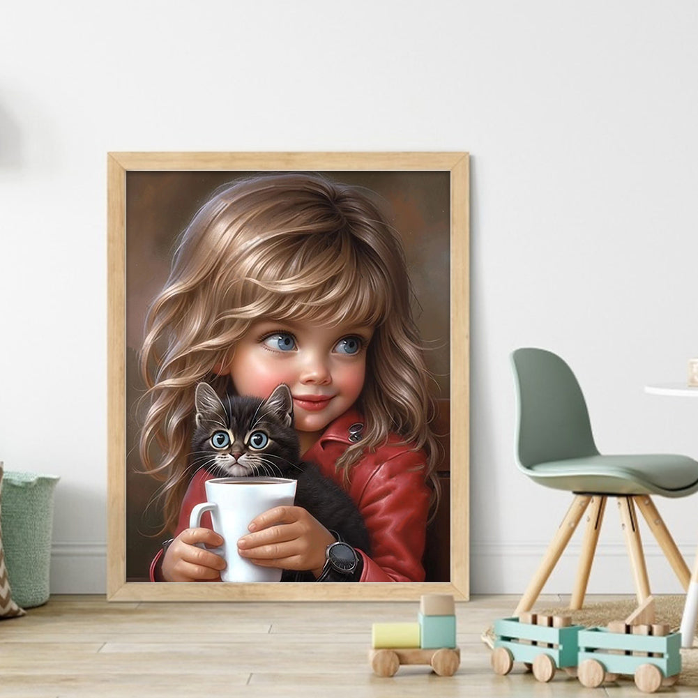 Cute Girl - 11CT Counted Cross Stitch 40*50CM