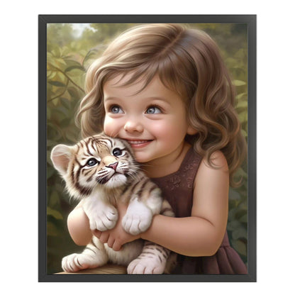 Cute Girl - 11CT Counted Cross Stitch 40*50CM