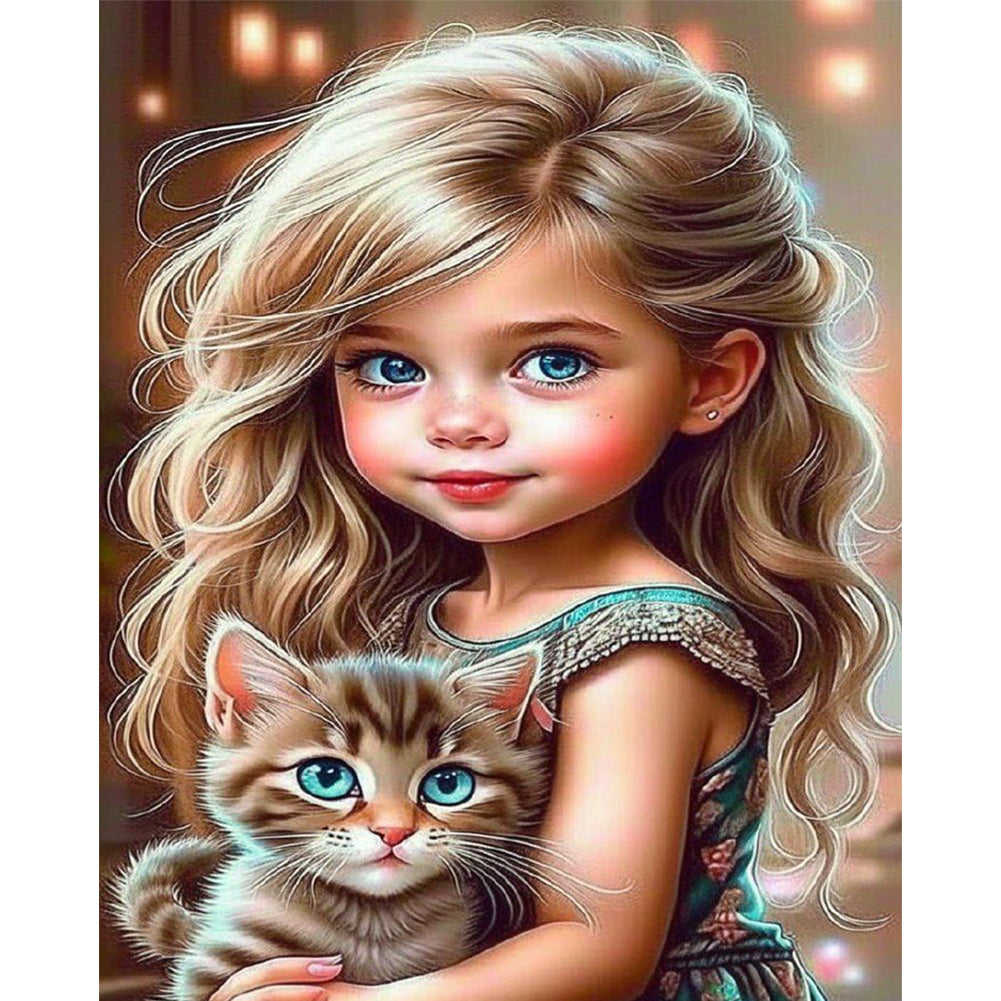 Cute Girl - 11CT Counted Cross Stitch 40*50CM