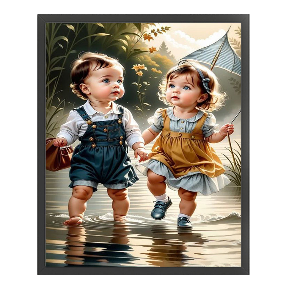 Cute Girl - 11CT Counted Cross Stitch 40*50CM