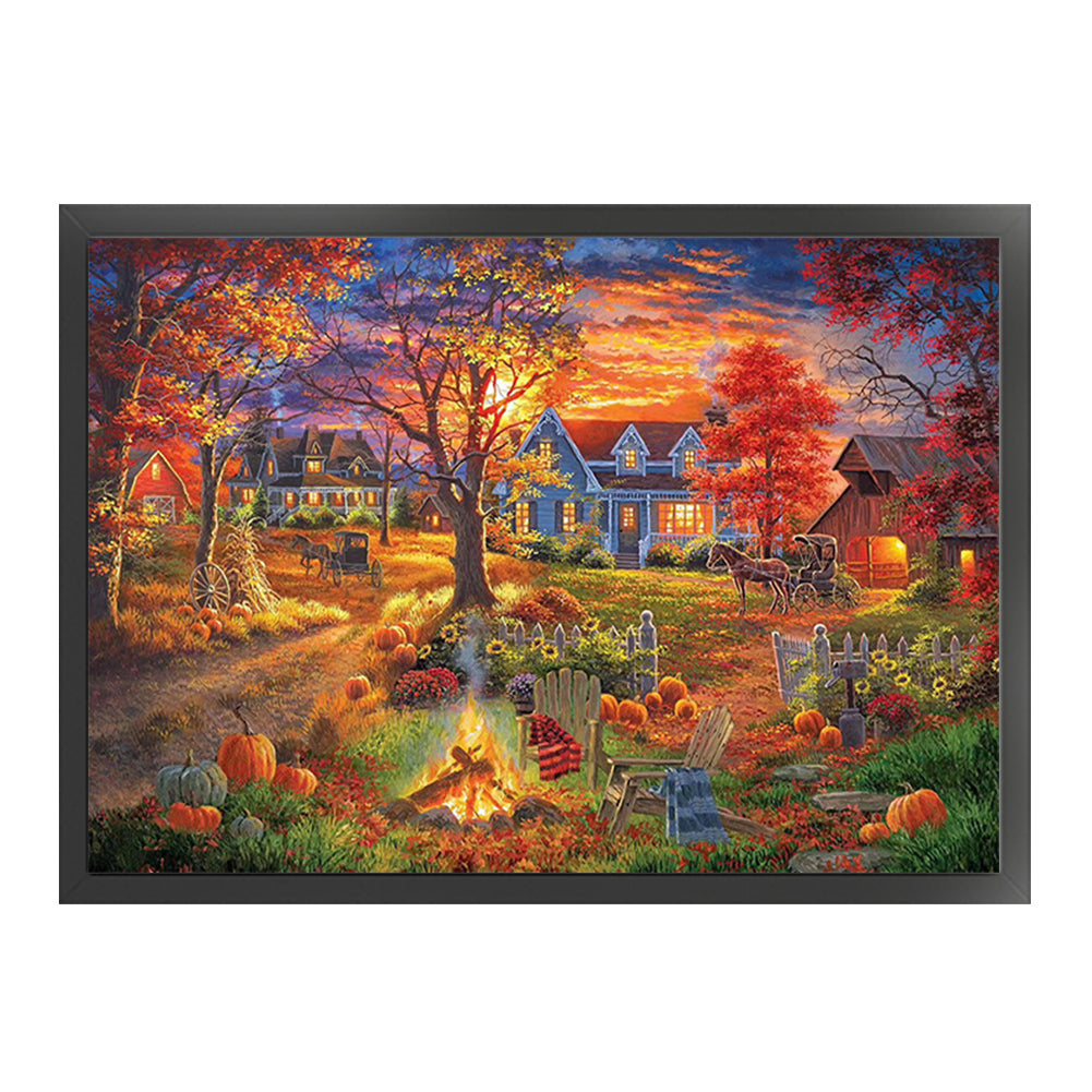 Autumn Evening - 11CT Stamped Cross Stitch 60*45CM