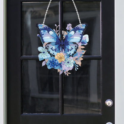 Acrylic Butterfly Single Side Diamond Art Hanging Pendant for Wall Home Decor