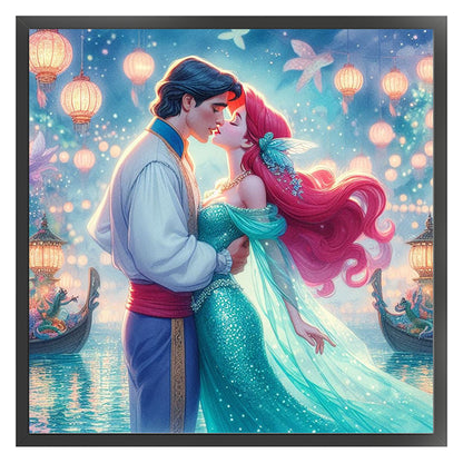 Mermaid Princess Ariel - 18CT Stamped Cross Stitch 30*30CM