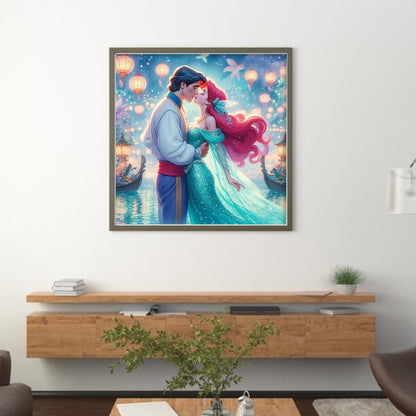 Mermaid Princess Ariel - 18CT Stamped Cross Stitch 30*30CM