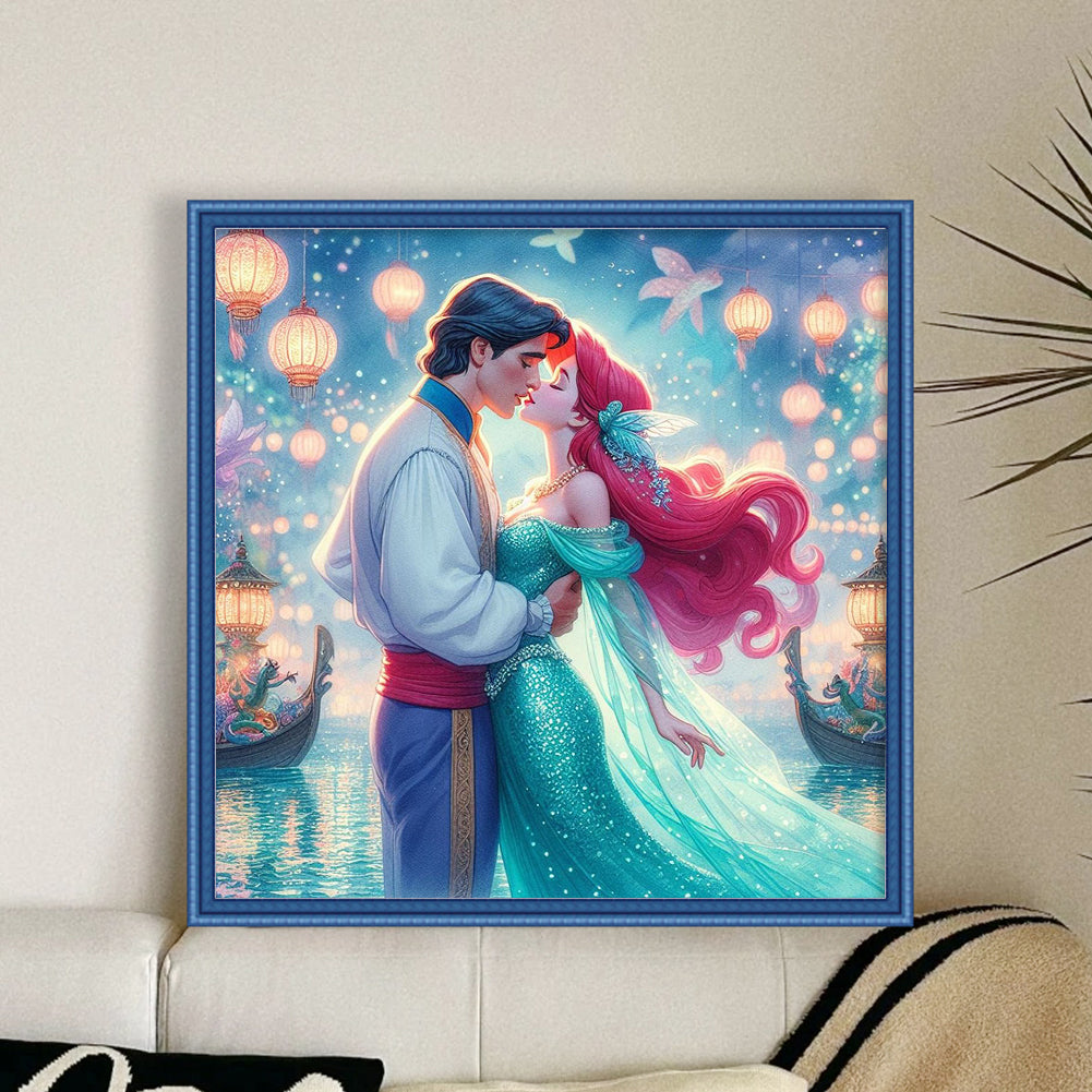 Mermaid Princess Ariel - 18CT Stamped Cross Stitch 30*30CM