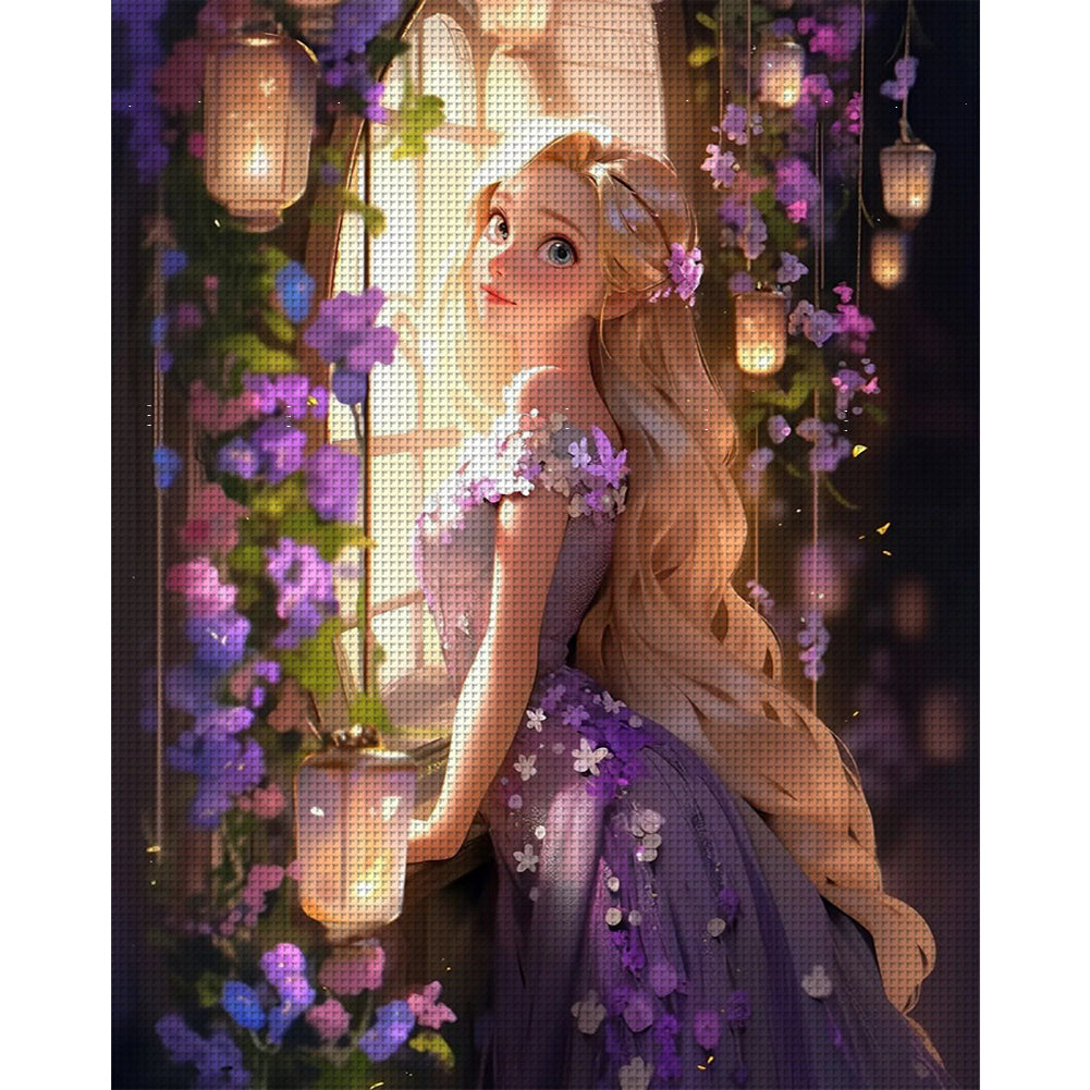 Princess Belle - 11CT Stamped Cross Stitch 50*60CM