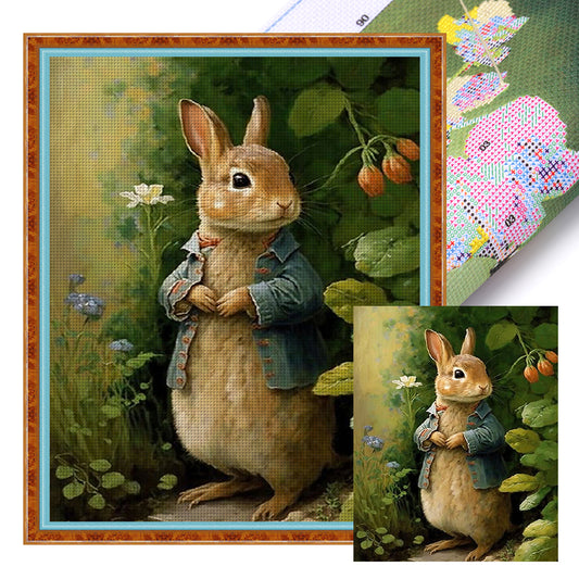 Rabbit - 11CT Stamped Cross Stitch 40*50CM