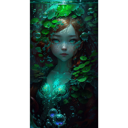 Underwater Weed Girl - 11CT Stamped Cross Stitch 40*75CM