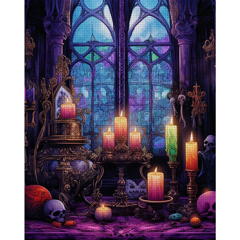 Supernatural Candlestick - 11CT Stamped Cross Stitch 50*60CM