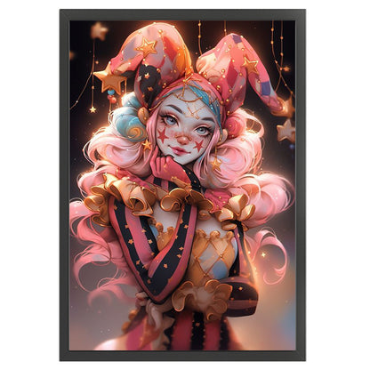 Clown Girl - 11CT Stamped Cross Stitch 40*60CM