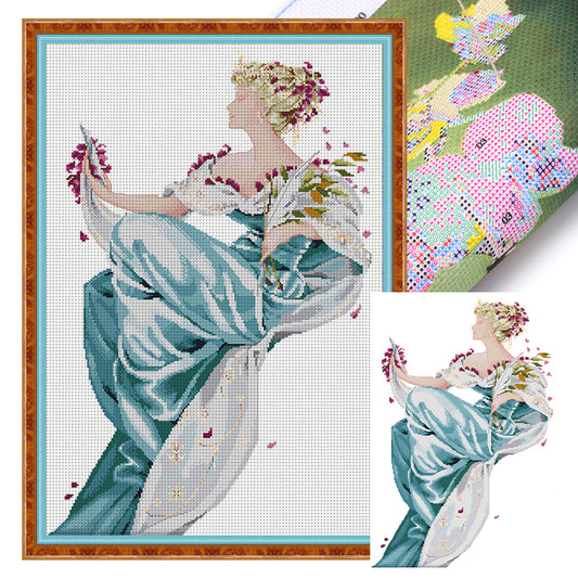 Summer Queen - 14CT Stamped Cross Stitch 43*60CM(Joy Sunday)