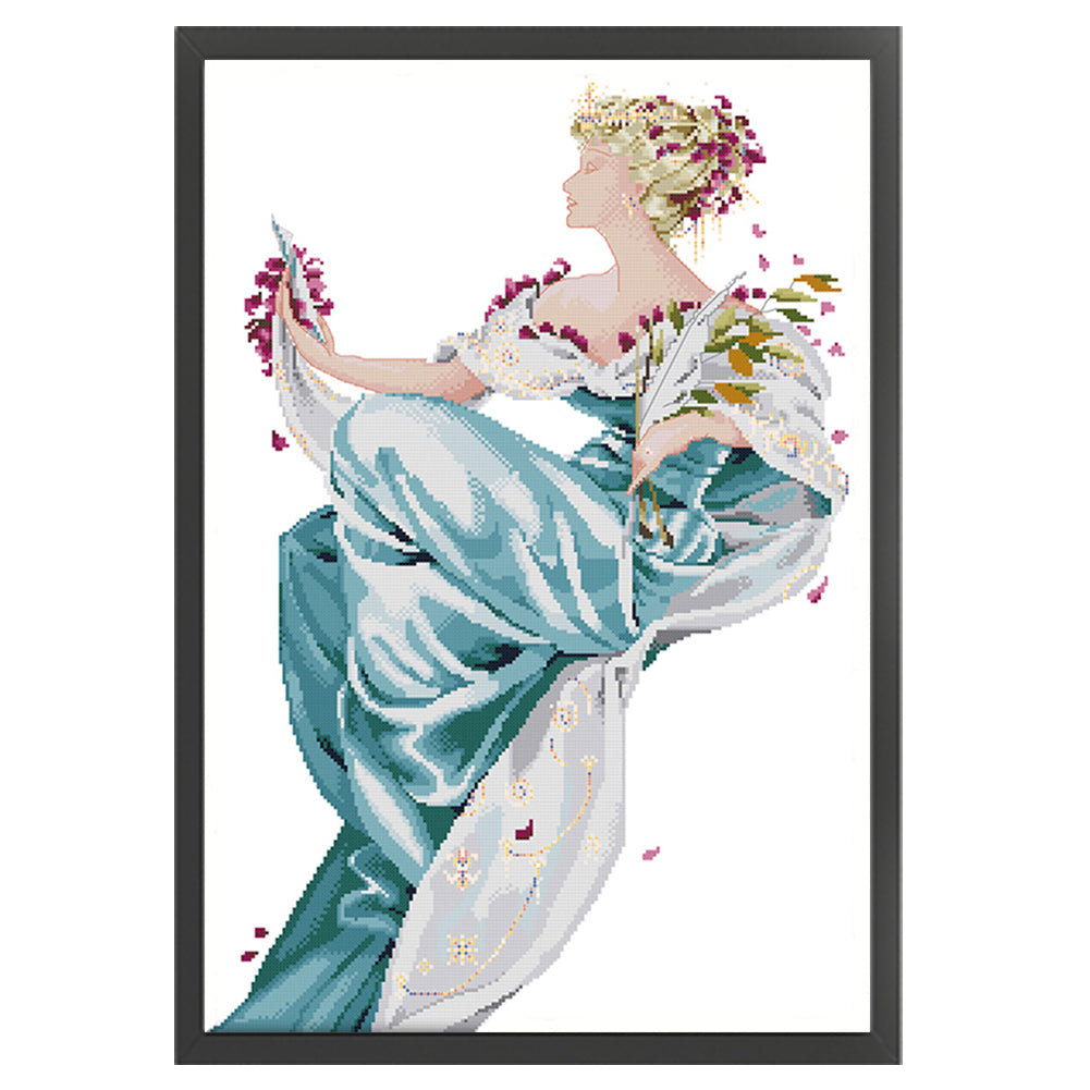 Summer Queen - 14CT Stamped Cross Stitch 43*60CM(Joy Sunday)