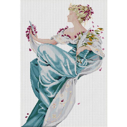 Summer Queen - 14CT Stamped Cross Stitch 43*60CM(Joy Sunday)