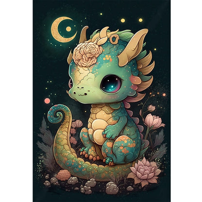 Cute Little Dragon - 14CT Stamped Cross Stitch 40*60CM