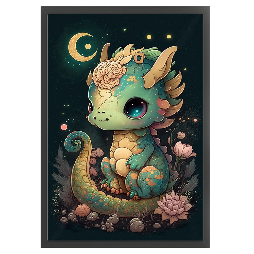 Cute Little Dragon - 14CT Stamped Cross Stitch 40*60CM