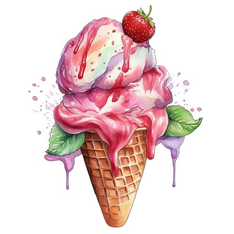 Ice Cream - 9CT Stamped Cross Stitch 40*40CM